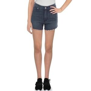 Paige Margot High Rise Raw Hem Cut Off Pebbles Indigo‎ Denim Jean Short Size 32